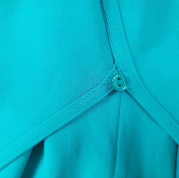 ASTR‎ The Label Women's Teal Ruffle Hem Sleeveless Romper - Picture 7 of 9